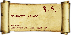 Neubert Vince névjegykártya